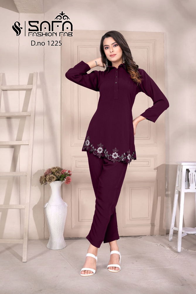 Safa Fashion Fab Dn 1225 Cord Set Ladies Top With Pants Wholesalers In Delhi
